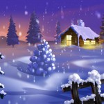 Sfondi desktop HD Natale - paesaggio nella neve