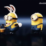 Immagine animata pasqua minions